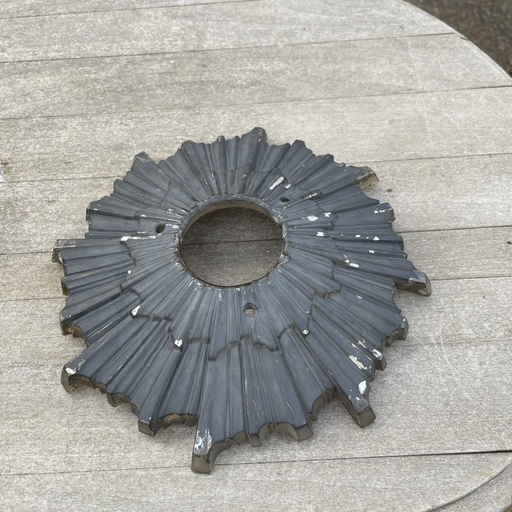 Vintage Mirror Glass Starburst 3 Hole 10